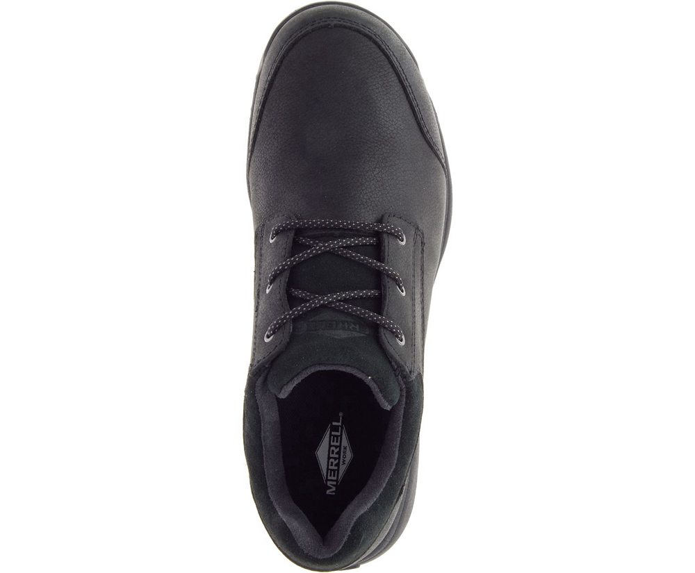 Merrell Work Shoes Black - Sutton Oxford AC+ PRO - Mens 96IWHGRUA